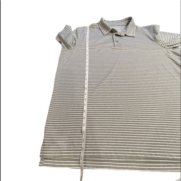 Men’s Croft & Barrow Gray with white stripes Golf Polo Size Large Quick Dry - Picture 5 of 9